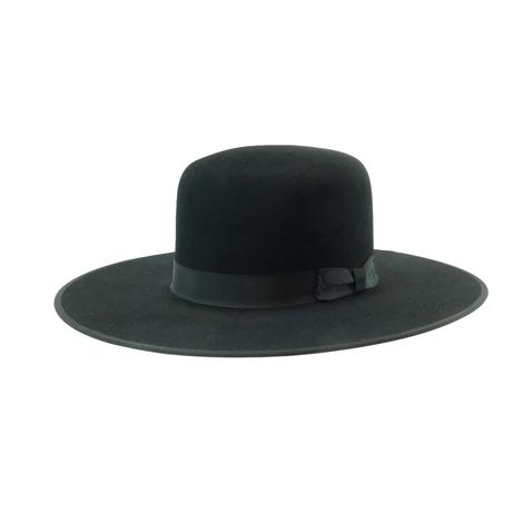 Rodeo King Wyatt 5X 4" Brim Black Felt Hat 